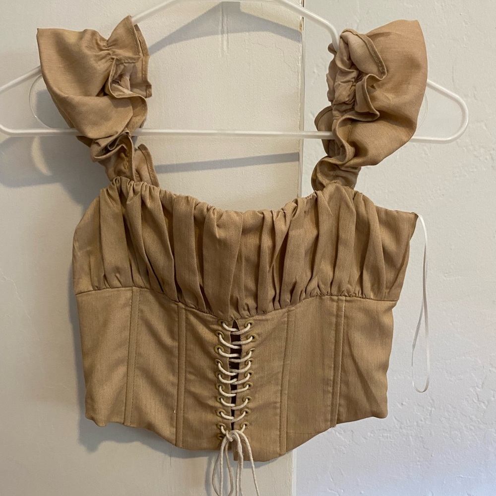 BEIGE CORSET TOP SIZE US 2